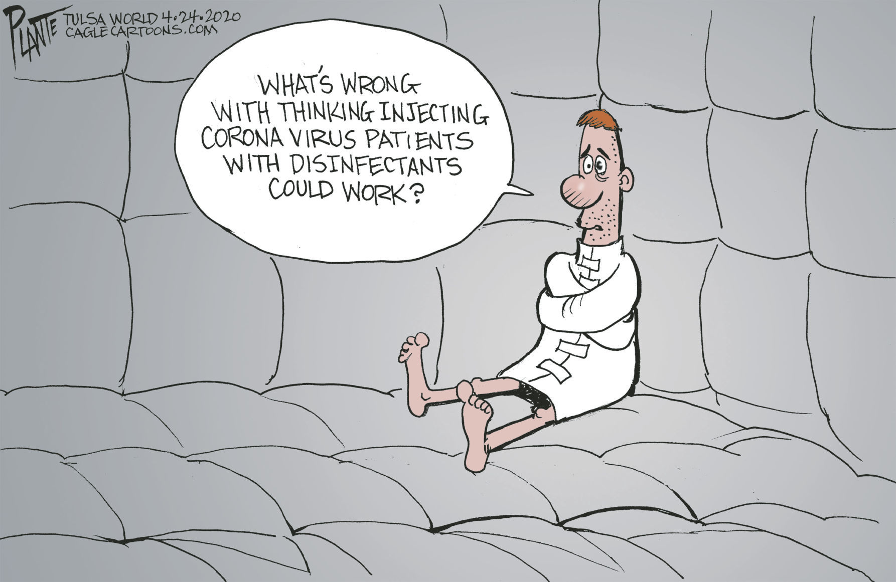 Bruce Plante Cartoon: Injecting Disinfectants?
